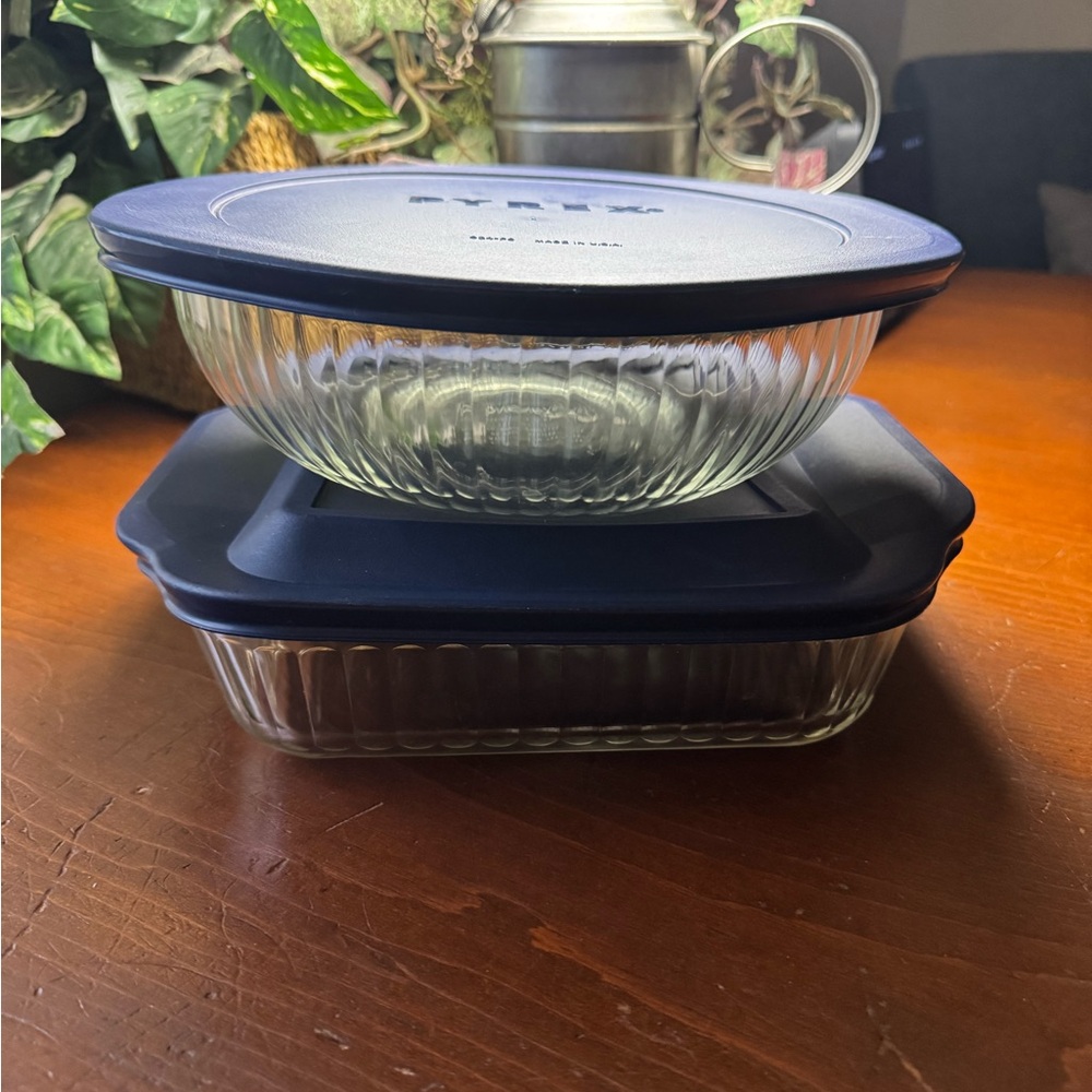 Pyrexx set of two bowls with lids